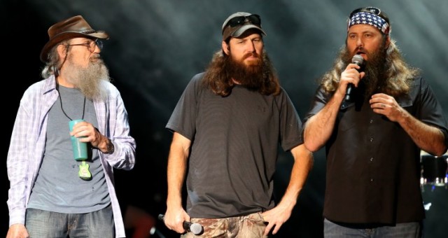 The cast of Duck Dynasty on stage at the CMA Festival in Nashville, TN