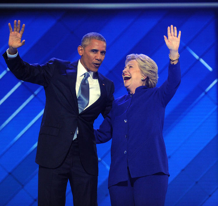 President Obama and Hillary Clinton
