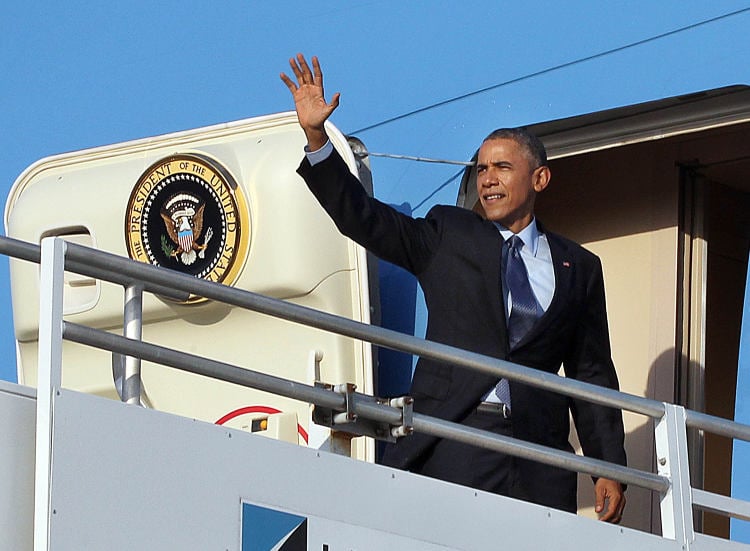 US President Obama at Miami International Airport