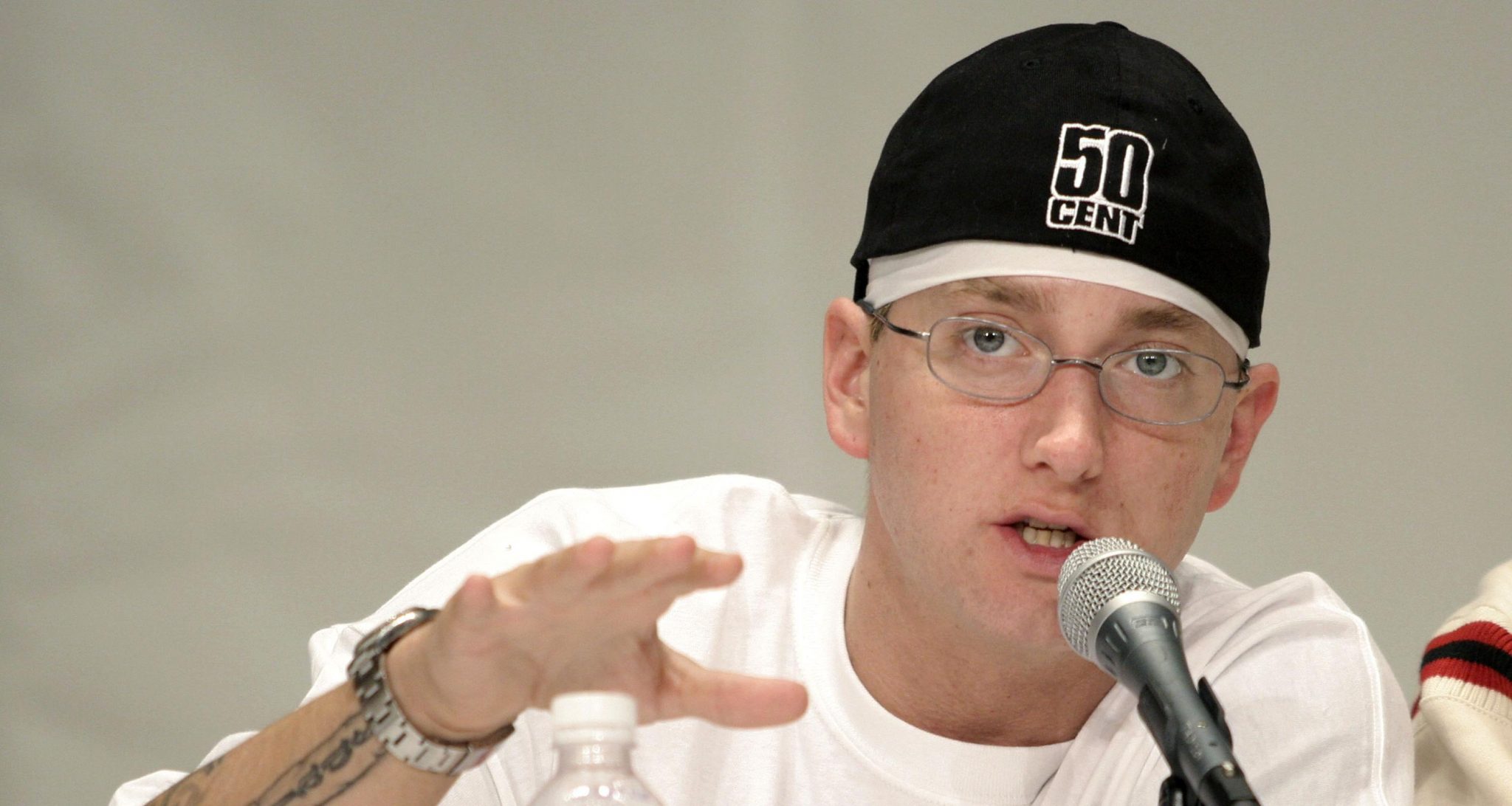 Rap artist Eminem speaks about his financial past and present at the 1st Financial Hip Hop Summit