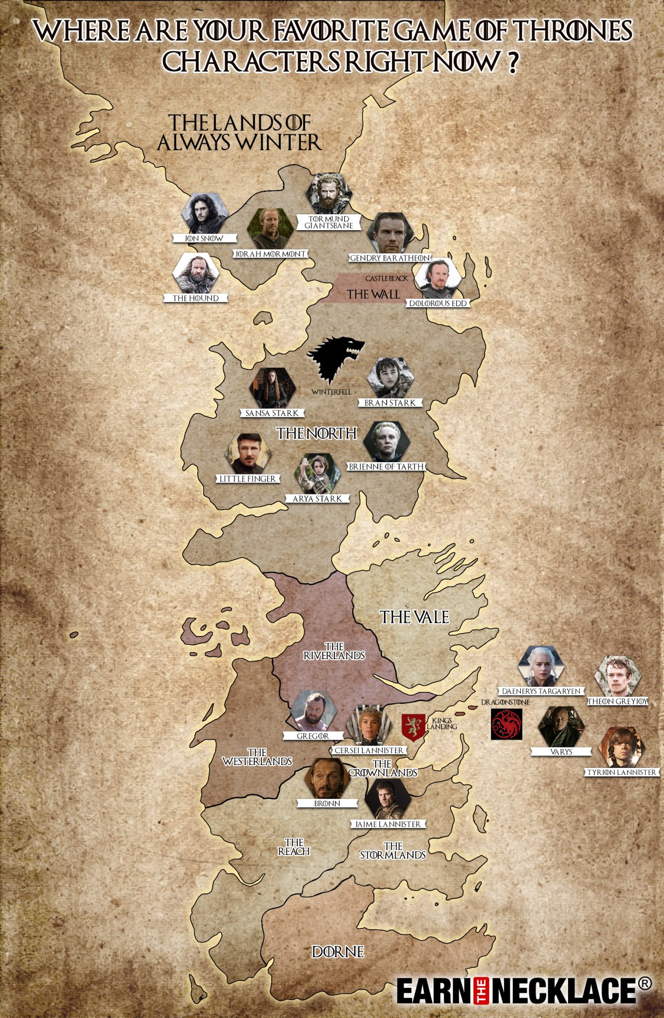 “Game of Thrones” Character Map Part 1: Where Are Your Favorite "GoT