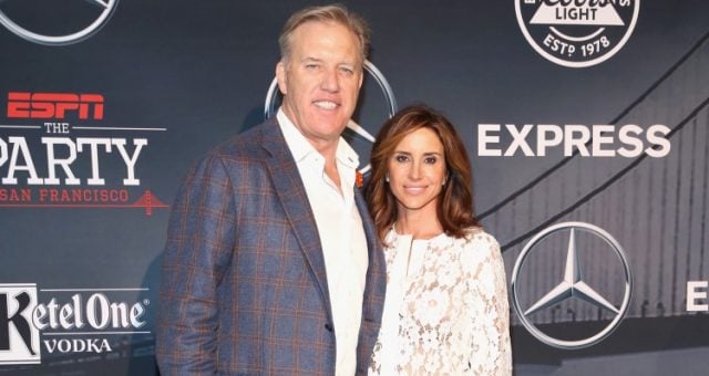 John Elway and Paige Green