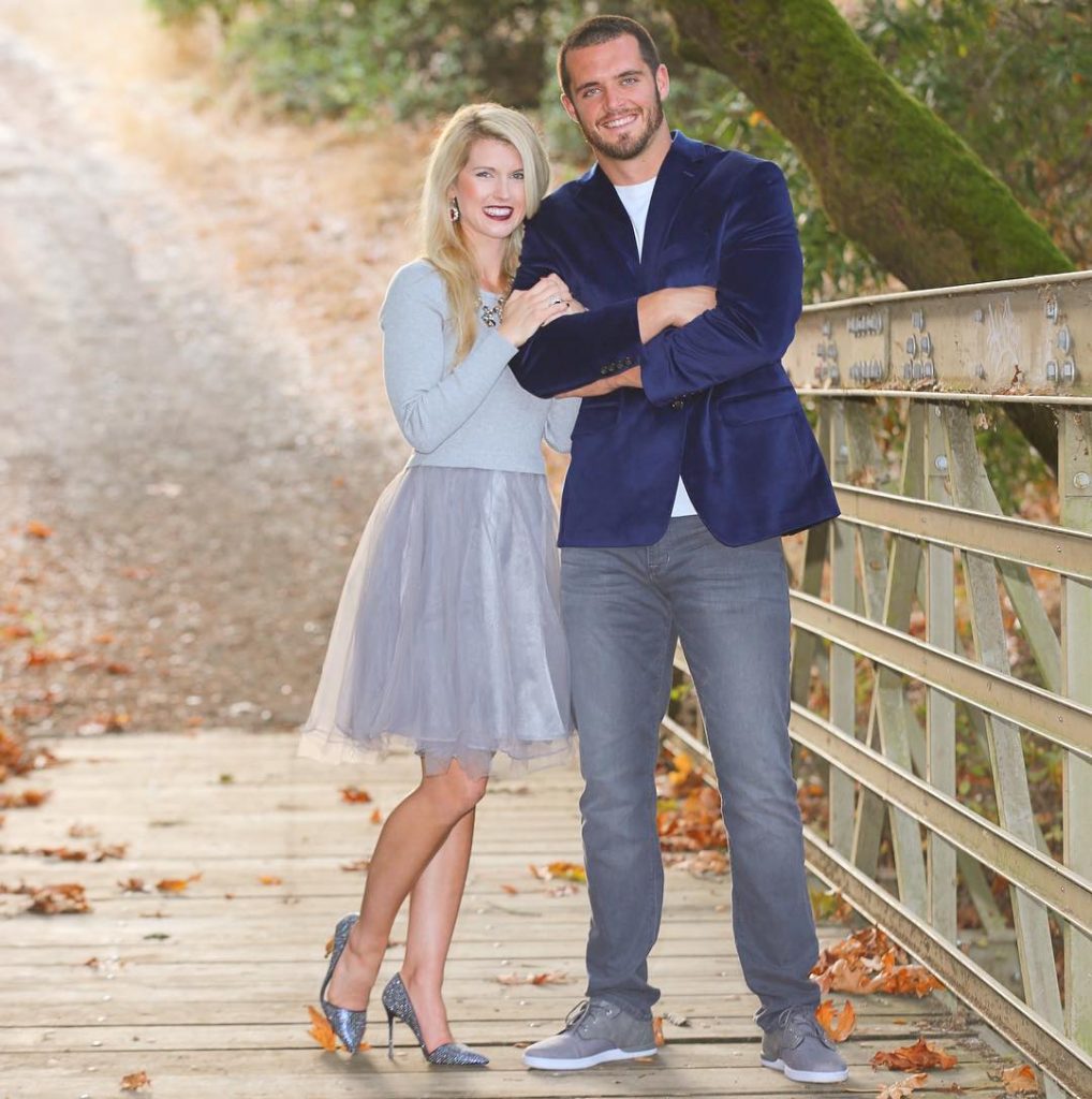 NFL pro, Derek Carr and his wife, Heather Carr