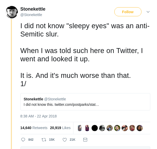 Stonekettle's Tweet