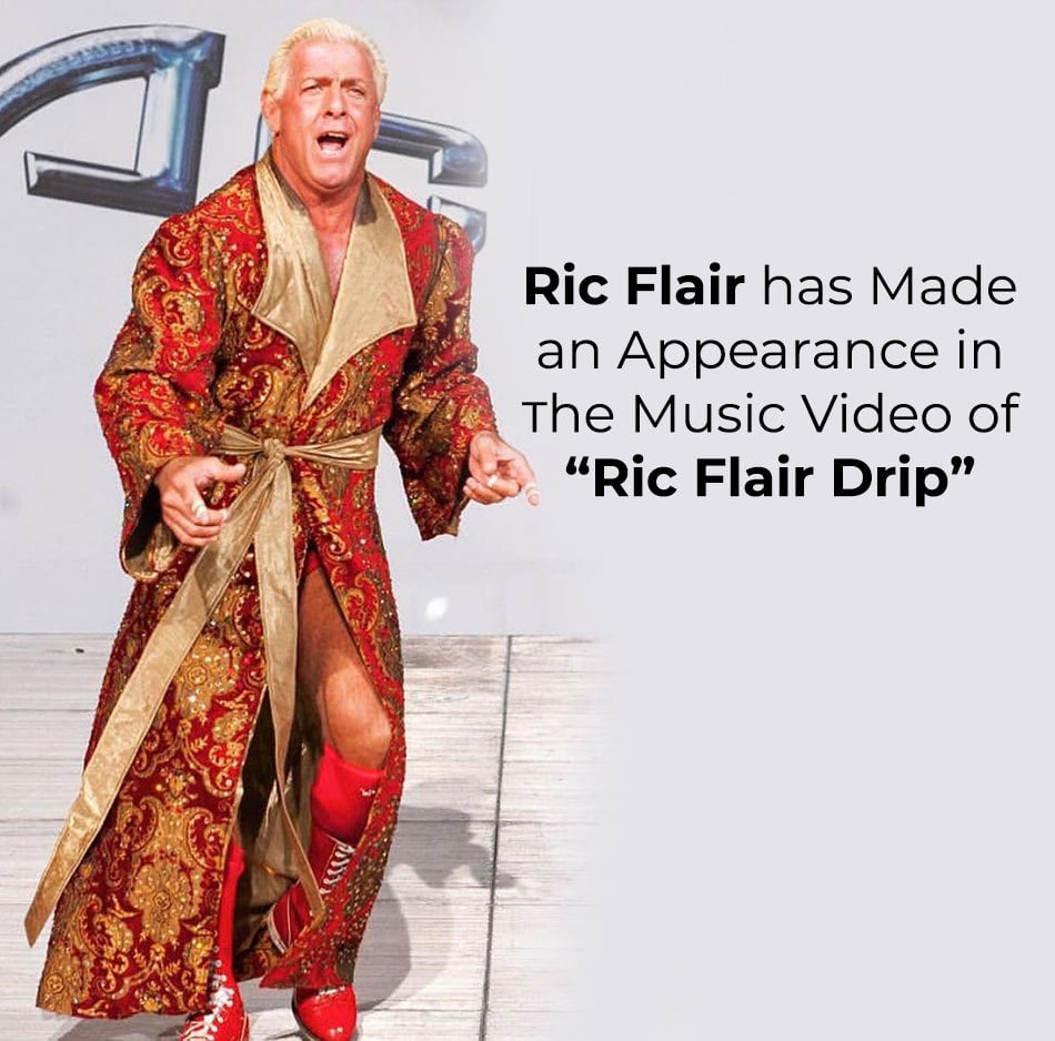 Ric Flair appeared in music video “Ric Flair Drip”