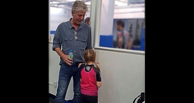 Anthony Bourdain with His Daughter