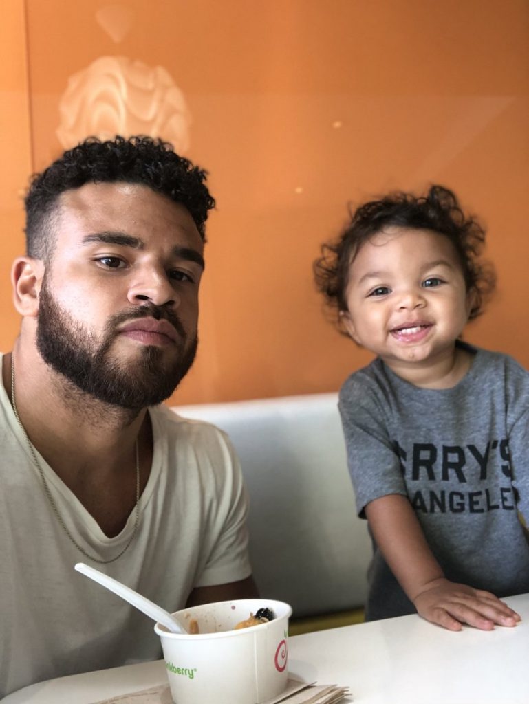 Cory Wharton and his daughter, Ryder