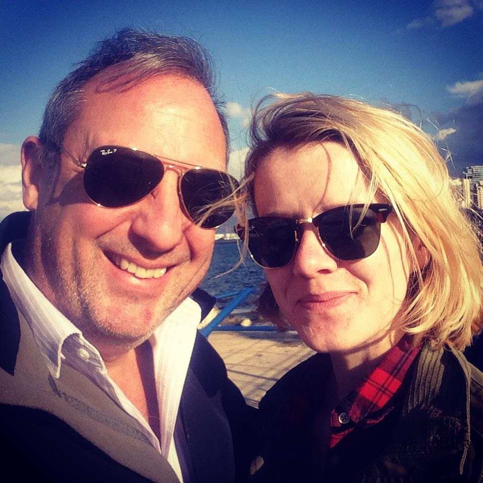 Jane Ferguson with her boyfriend, Matthew McGarry in Beirut
