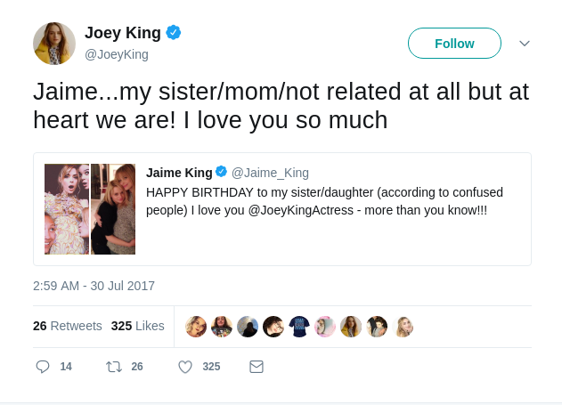 Joey King Tweet