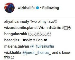 Wiz Khalifa's Comment