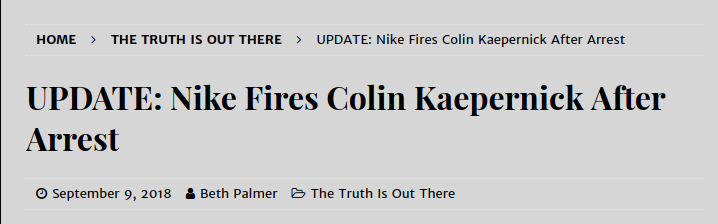 America's Last Line of Defense's Story on Colin Kaepernick Arrest