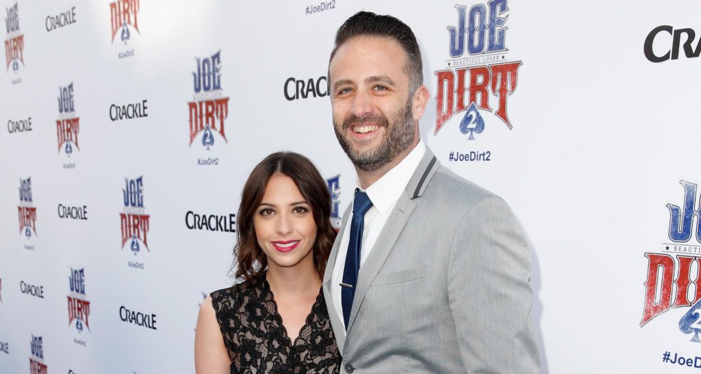 Actor Adam Eget (R) attends the world premiere of Crackle's Joe Dirt 2: Beautiful Loser at Sony Pictures Studios