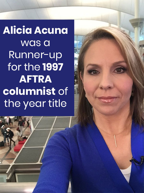 licia Acuna was a Runner-up for the 1997 AFTRA columnist of the year