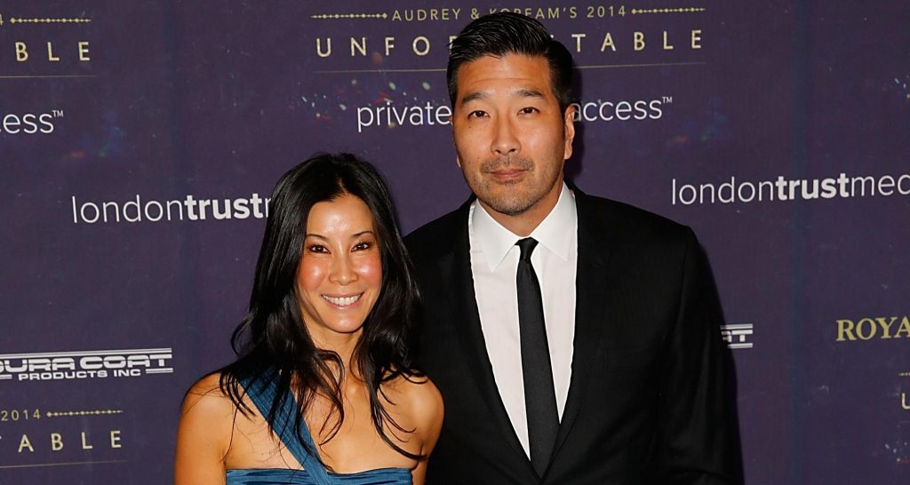 Lisa Ling and husband, Paul Song arrive at the 2014 Unforgettable Awards presented by Royal Salute at the Park Plaza Hotel