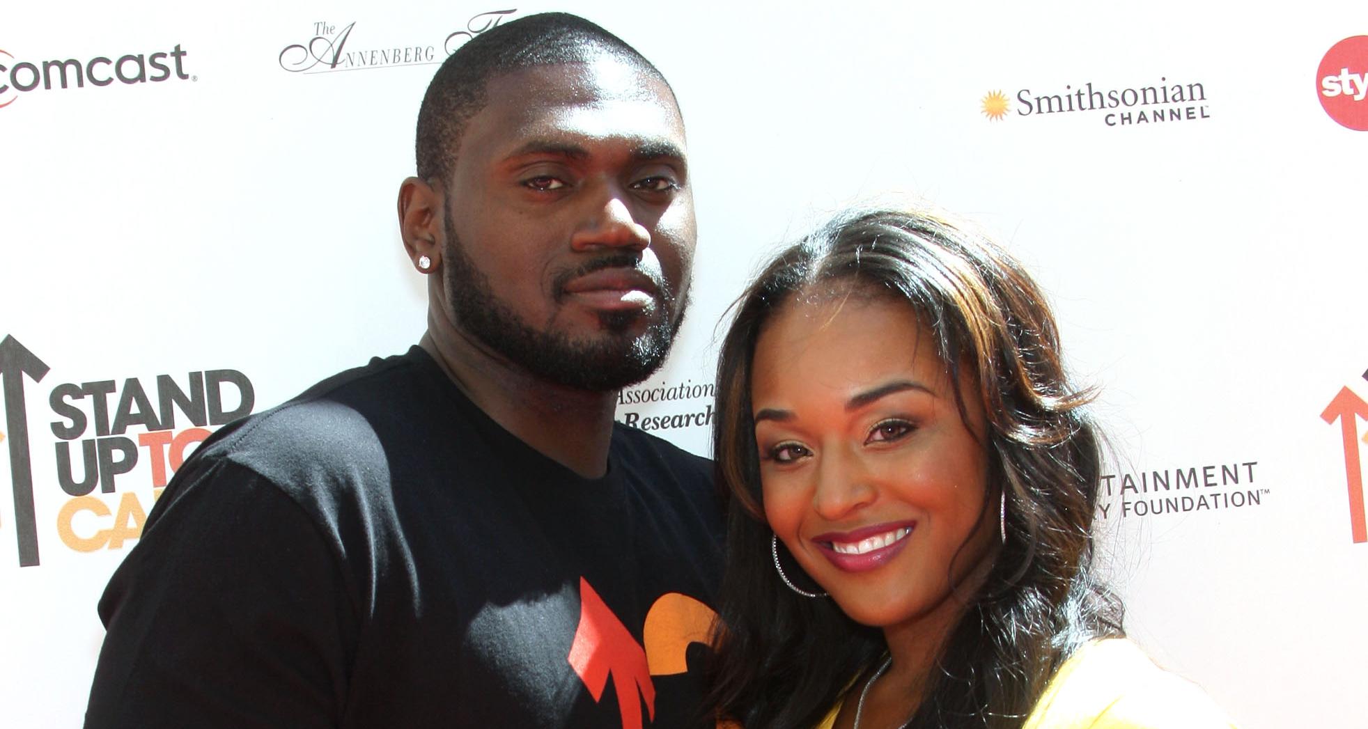 NBA player Jason Maxiell (L) and Brandi Maxiell arrive at Stand Up To Cancer held at Sony Pictures Studios
