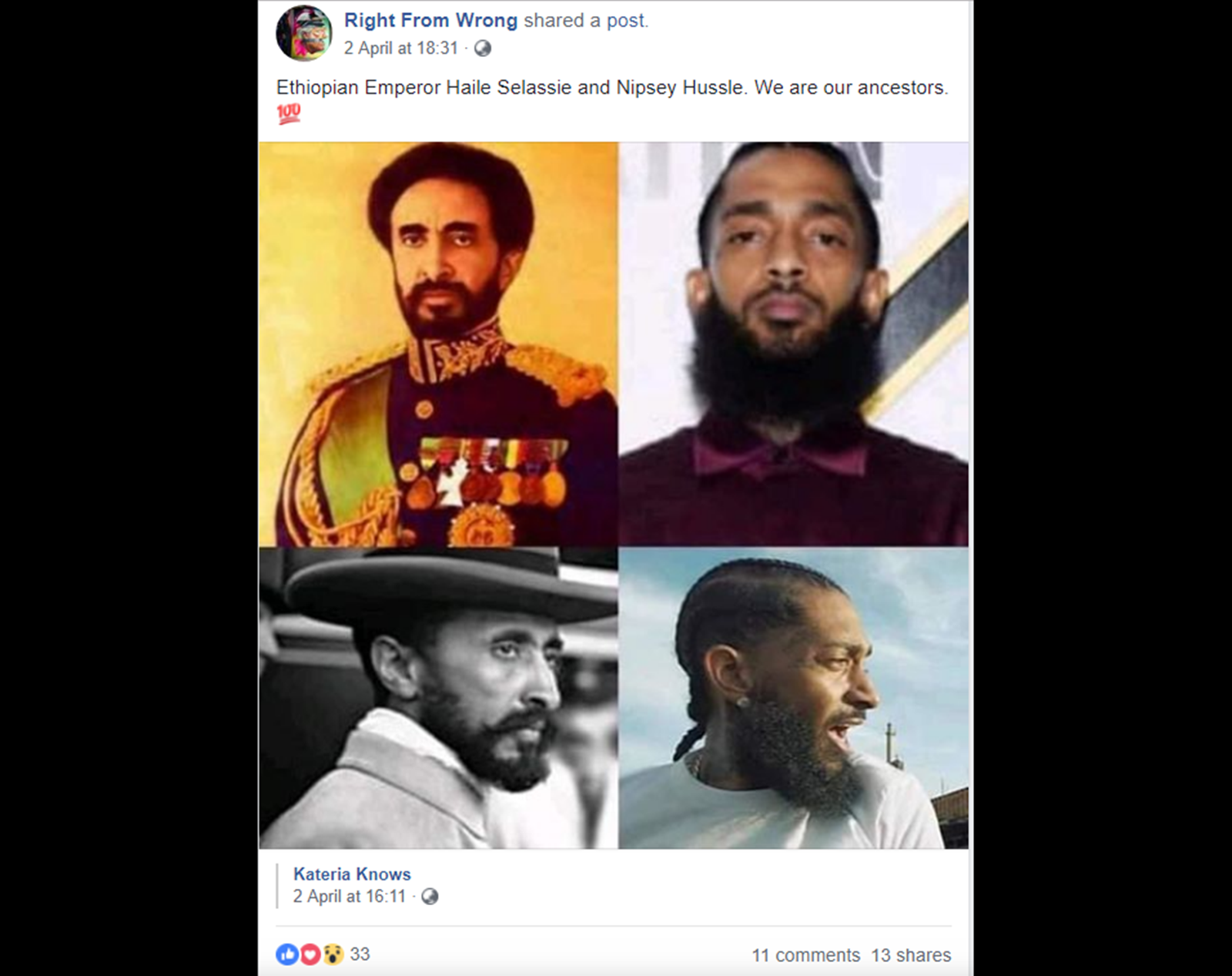 Fact Check: Was Nipsey Hussle Related to Emperor Haile Selassie?