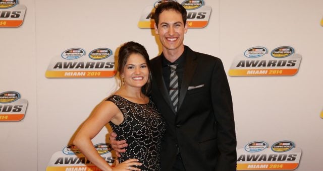 Joey Logano with his wife Brittany Bacca