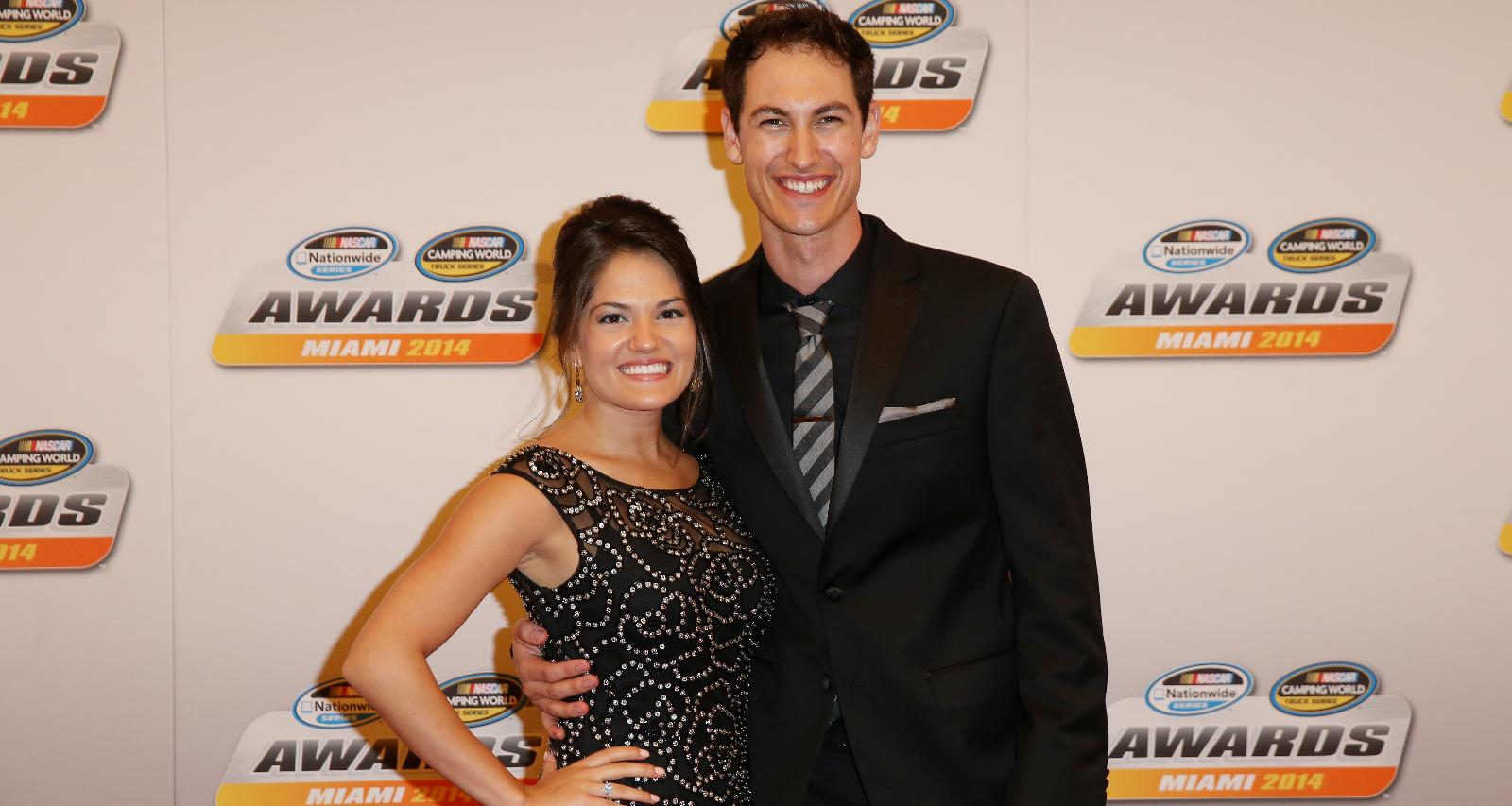 Joey Logano with his wife Brittany Bacca