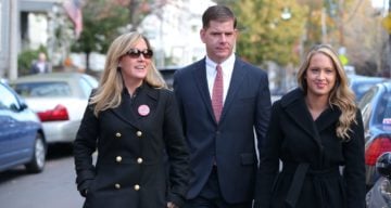 Lorrie Higgins, Marty Walsh and Lauren Campbell